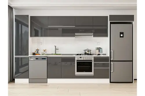 Alvinka 375X222 Cm Mutfak Dolabı, Mbb E80B45S50 1 Antrasit Suntalam