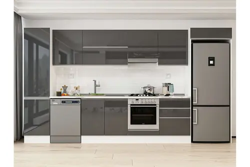 Alvinka 400X222 Cm Mutfak Dolabı, Mbb E90B50S60 1 Antrasit Suntalam