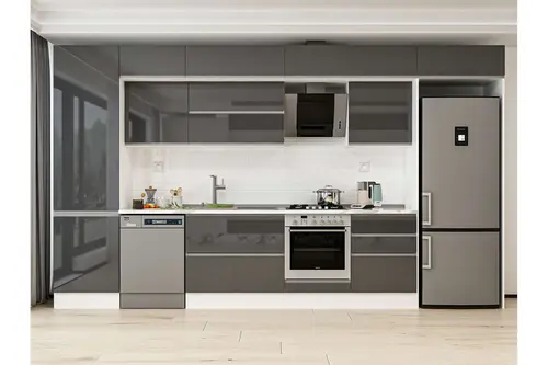 Alvinka 400X240 Cm Mutfak Dolabı, Mbb E80B60S60 2 Antrasit Suntalam
