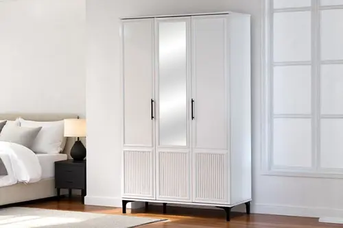 Vero Gardırop, Beyaz, 3 Kapaklı