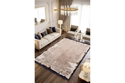 Koza Nostalgia Bej Gold Salon Halısı A3008A, 100X200