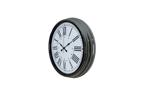 Silver Elegance Krom Metal Duvar Saati 40 Cm