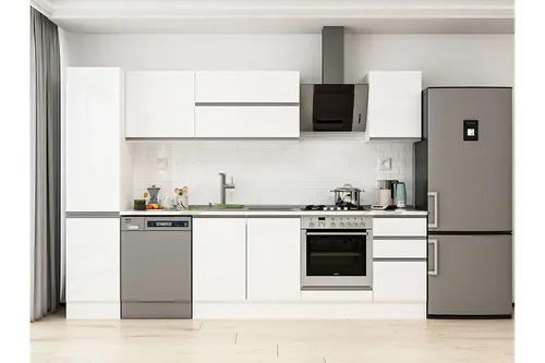 Alvinka 290X210 Cm Mutfak Dolabı, Mb E80B45S45 2 Beyaz Suntalam