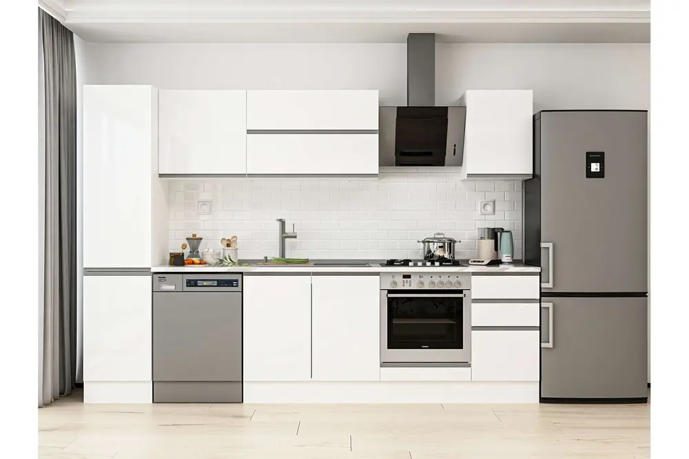 Alvinka 290X210 Cm Mutfak Dolabı, Mb E80B45S45 2 Beyaz Suntalam