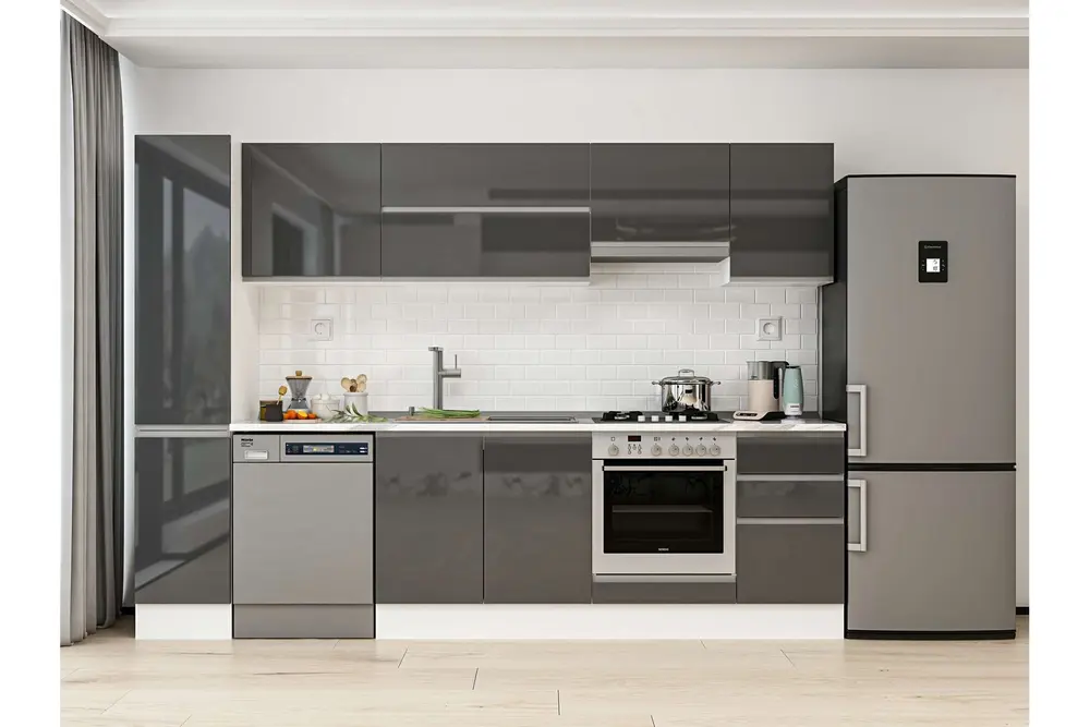 Alvinka 295X210 Cm Mutfak Dolabı, Mb E90B40S45 1 Antrasit Suntalam