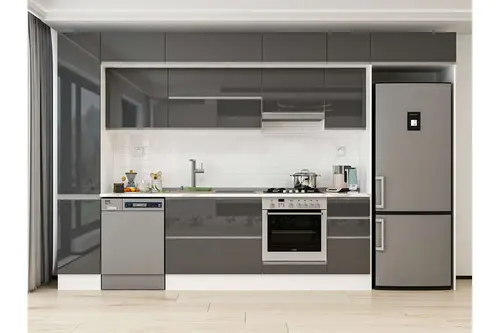 Alvinka 370X240 Cm Mutfak Dolabı, Mbb E90B40S40 1 Antrasit Suntalam
