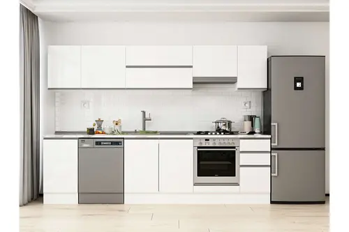 Alvinka 295X210 Cm Mutfak Dolabı, M E90S45S40 1 Beyaz Suntalam