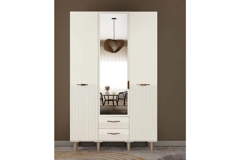 Alina %100 Mdf Gardırop, Aytaşı, 3 Kapaklı
