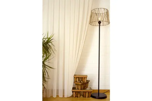 Kırçıllı Keten Tül Naturel 1-2 Seyrek Pile 100X260