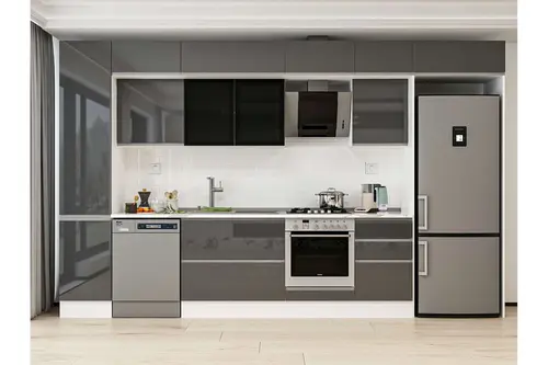 Alvinka 385X240 Cm Mutfak Dolabı, Mbb E90B45S50 3 Antrasit Suntalam