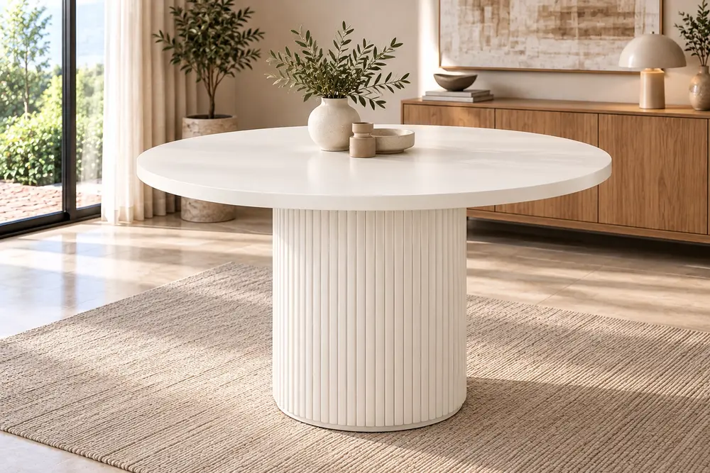 Ptt Geniş Mutfak Masası, Beyaz, 120 Cm