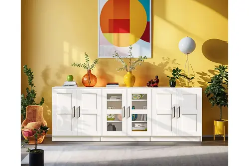 Dekorex Kns304K Beyaz 6 Kapaklı Konsol