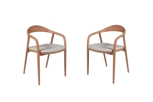 Delfi Naturel Sandalye, 2 Adet