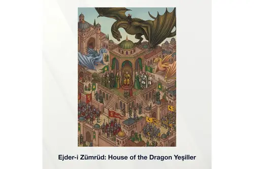 Miniaworks Ejder-İ Zümrüd: House Of The Dragon Yeşiller Kanvas Tablo 21X30