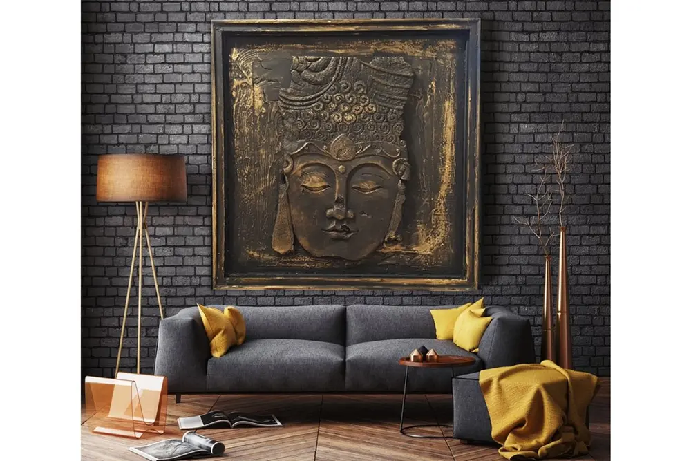 Özel Yapım Rölyef Tablo Bronz Buda