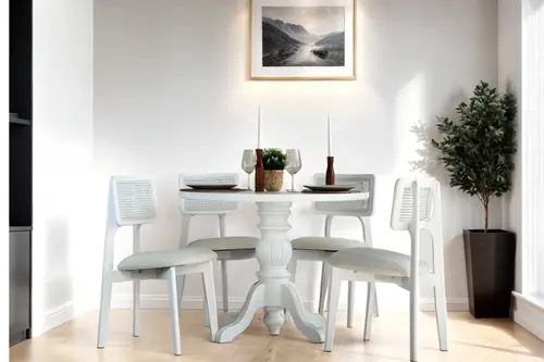 Hera Ahşap Yuvarlak Masa Sandalye Takımı, 100X100