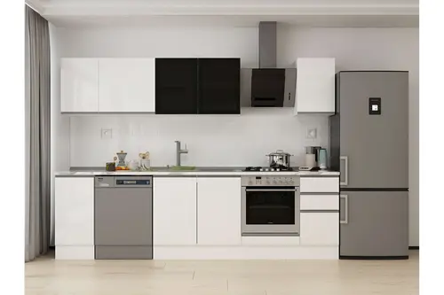 Alvinka 290X210 Cm Mutfak Dolabı, M E90S40S40 3 Beyaz Suntalam