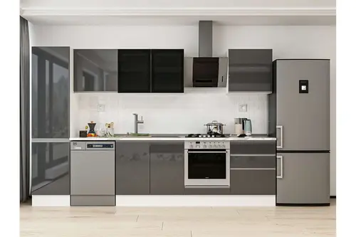 Alvinka 310X210 Cm Mutfak Dolabı, Mb E80B50S60 3 Antrasit Suntalam
