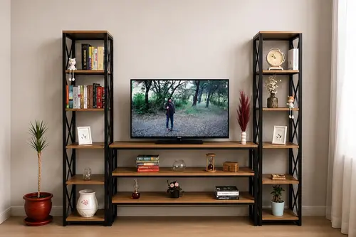 Tahtalia Metal Tv Ünitesi Kitaplık
