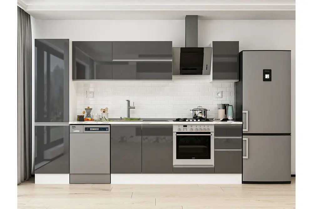 Alvinka 300X210 Cm Mutfak Dolabı, Mb E90B50S40 2 Antrasit Suntalam