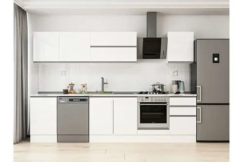 Alvinka 300X210 Cm Mutfak Dolabı, M E80S50S50 2 Beyaz Suntalam