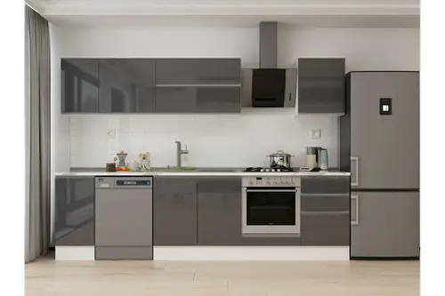 Alvinka 300X210 Cm Mutfak Dolabı, M E90S40S50 2 Antrasit Suntalam