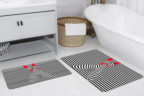 Rovigo Home Dijital Baskılı İkili Banyo Paspas Takımı, Rvg5232