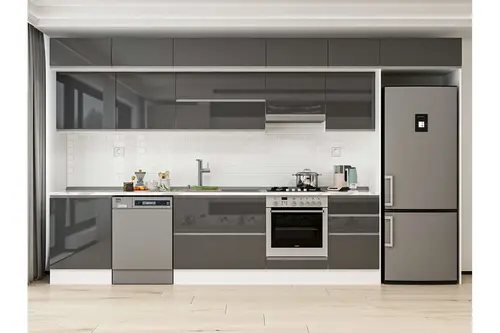 Alvinka 390X240 Cm Mutfak Dolabı, Mb E80S60S50 1 Antrasit Suntalam