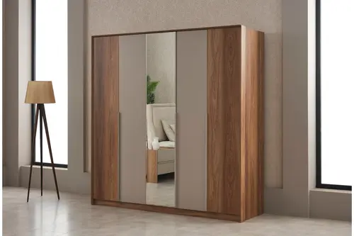 Monarch Gardırop, Aynalı, 5 Kapaklı