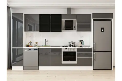 Alvinka 385X222 Cm Mutfak Dolabı, Mbb E80B45S60 3 Antrasit Suntalam