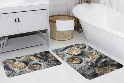 Rovigo Home Dijital Baskılı İkili Banyo Paspas Takımı, Rvg5245