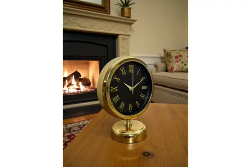 Prestige Gold Roma Metal Masa Saati 25X20 Cm