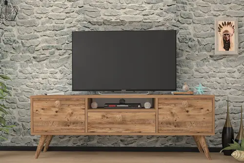Penta Ahşap Ayaklı Atlantik Çam 140 Cm Tv Sehpası