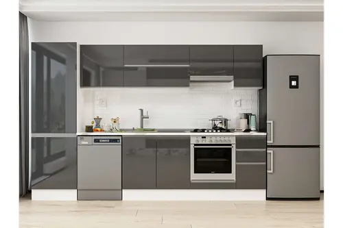 Alvinka 310X210 Cm Mutfak Dolabı, Mb E90B60S40 1 Antrasit Suntalam
