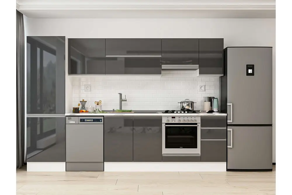Alvinka 310X210 Cm Mutfak Dolabı, Mb E90B60S40 1 Antrasit Suntalam