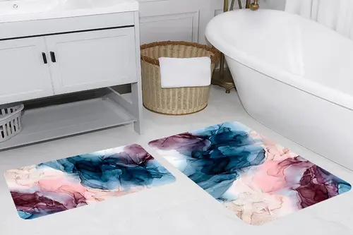 Rovigo Home Dijital Baskılı İkili Banyo Paspas Takımı, Rvg5253