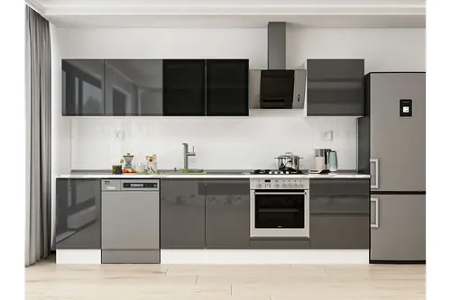 Alvinka 305X210 Cm Mutfak Dolabı, M E80S45S60 3 Antrasit Suntalam