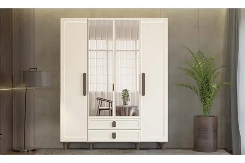 Punto %100 Mdf Gardırop, Aytaşı, 4 Kapaklı