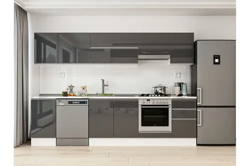 Alvinka 300X210 Cm Mutfak Dolabı, M E90S45S45 1 Antrasit Suntalam