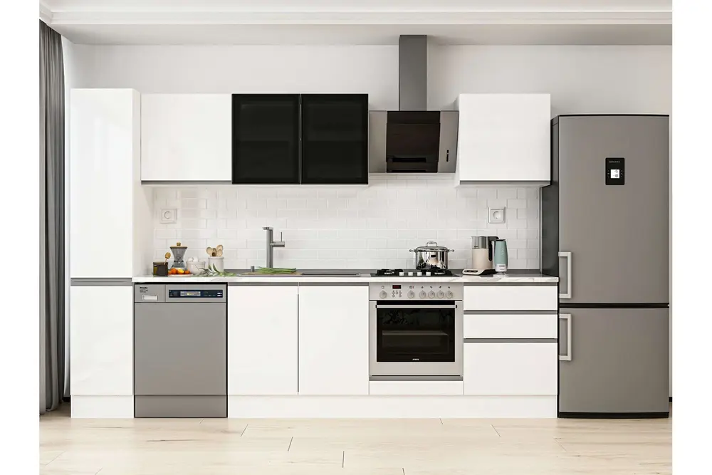 Alvinka 300X210 Cm Mutfak Dolabı, Mb E80B40S60 3 Beyaz Suntalam