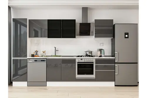 Alvinka 315X210 Cm Mutfak Dolabı, Mb E90B45S60 3 Antrasit Suntalam