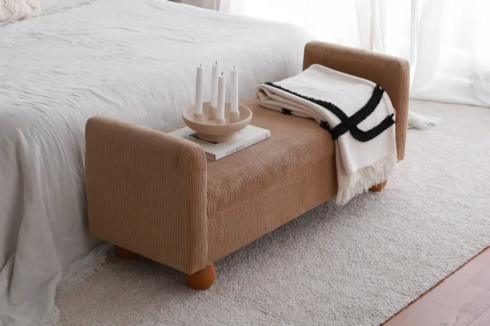 Evodeko Sandıklı Bench Puf, Kahverengi