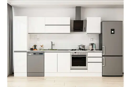 Alvinka 295X210 Cm Mutfak Dolabı, Mb E80B45S50 2 Beyaz Suntalam