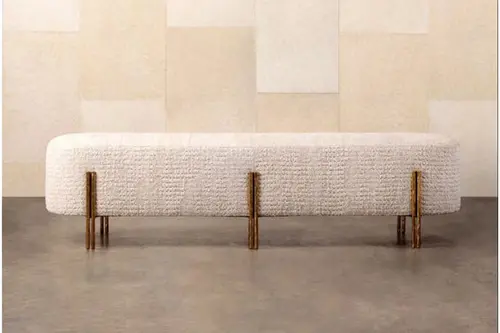 Vennen Bench Puf, Açık Bej