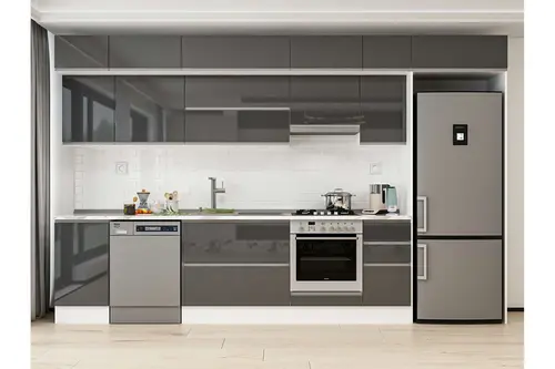 Alvinka 375X240 Cm Mutfak Dolabı, Mb E90S45S40 1 Antrasit Suntalam