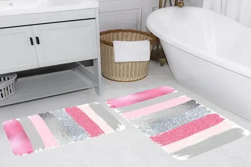 Rovigo Home Dijital Baskılı İkili Banyo Paspas Takımı, Rvg5261