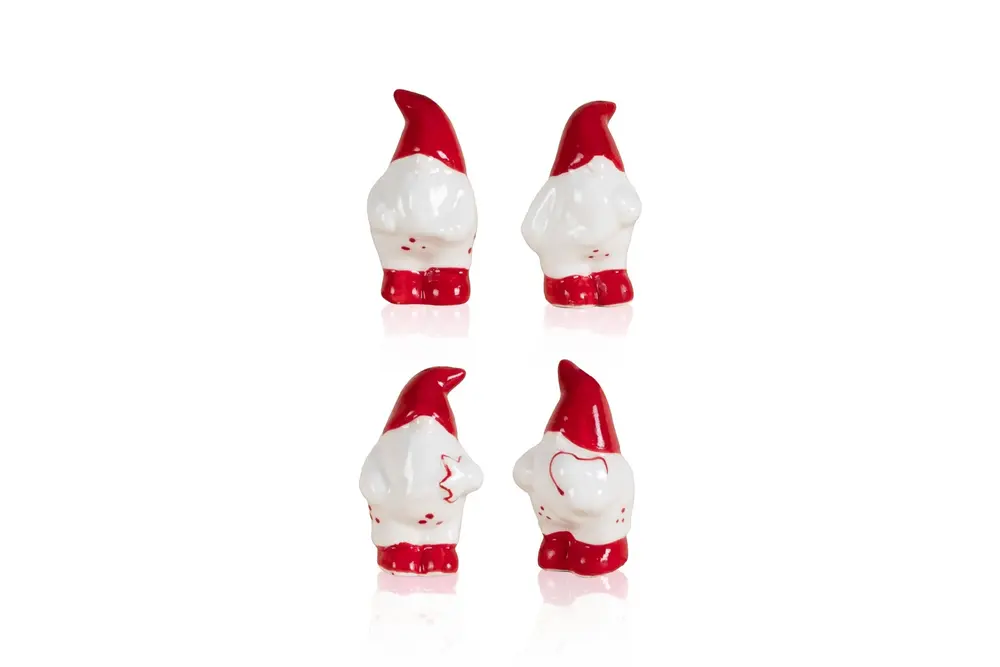 The Mia Dekoratif Askılı Biblo, 4Lü Set 4X4X7 Cm