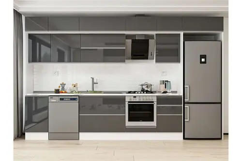 Alvinka 385X240 Cm Mutfak Dolabı, Mb E90S45S50 2 Antrasit Suntalam