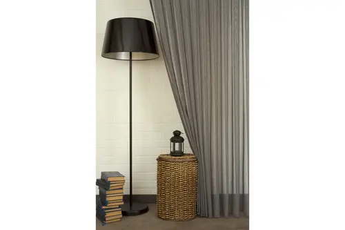 Kırçıllı Keten Orta Sık Pile Tül Perde, Antrasit, 100X260