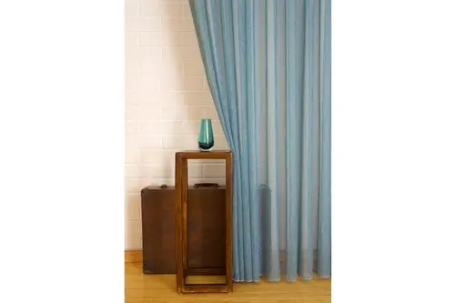 Massarelli Keten Tül Deniz Rengi 1-3 Sık Pile 100X260